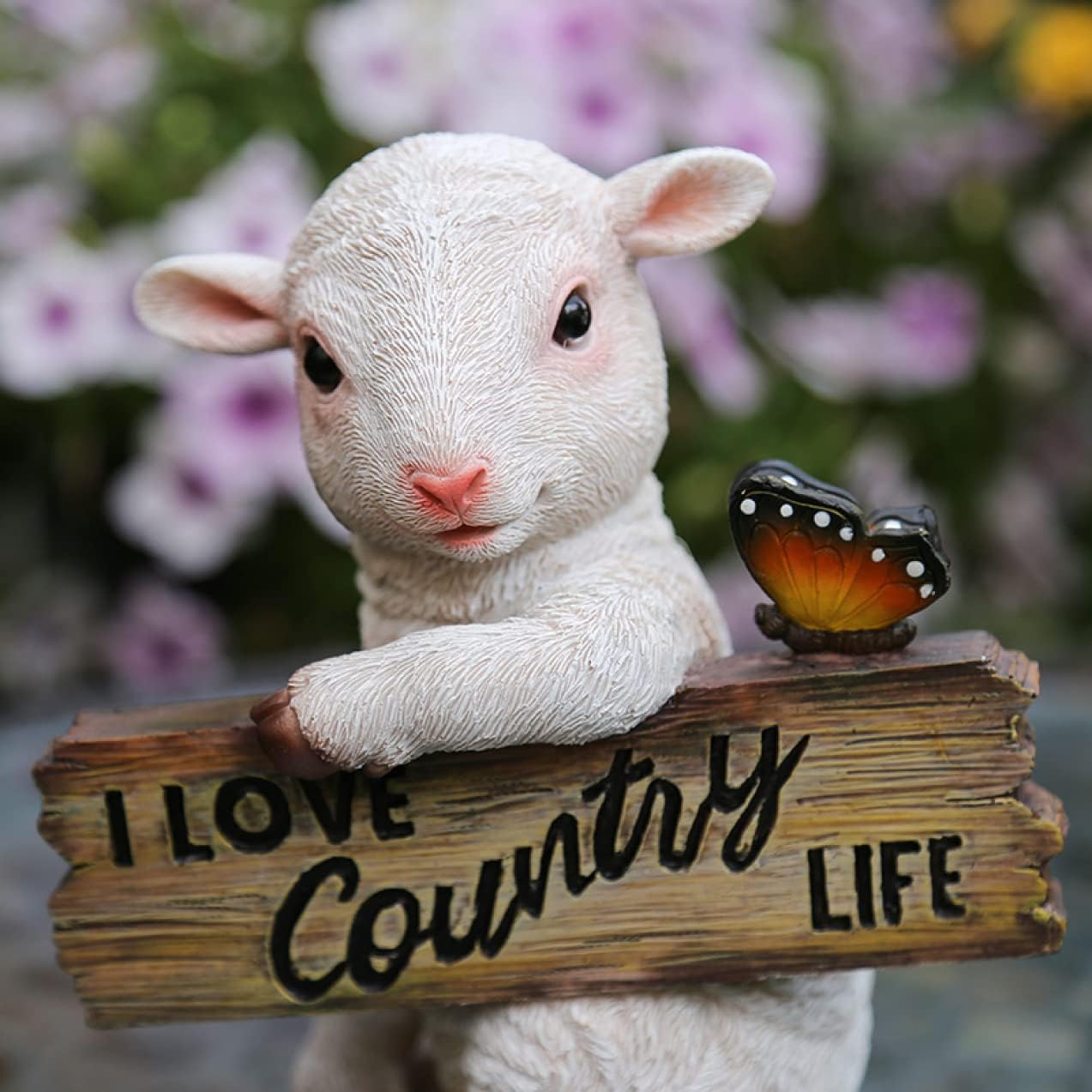 Amazon.co.jp: ウェルカム 置物 かわいい ヤギの置物 庭 オブジェ 店舗